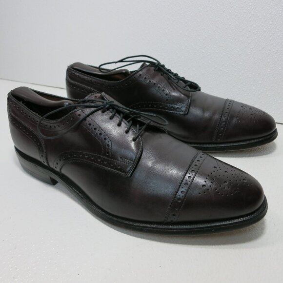 Allen Edmonds Sanford Cap Toe Oil Tanned Leather Dress Oxfords Shoes Mens 10.5 C - Picture 2 of 7